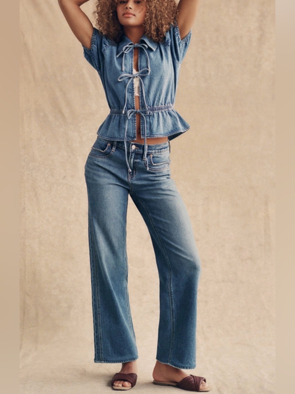 AE stretch high waisted stovepipe jeans